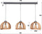 AnLi Style Hanglamp 3x Ø30 gebogen houten spijlen