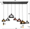 AnLi Style Hanglamp 4+3 disk glass tricolore