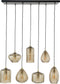 AnLi Style Hanglamp 4+3 stripe glass horizontal