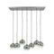 AnLi-Style Hanglamp 4+3L Bubble Shaded / Oud Zilver