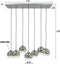 AnLi-Style Hanglamp 4+3L Bubble Shaded / Oud Zilver
