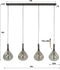 AnLi Style Hanglamp 4L drop smoke glass
