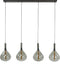 AnLi Style Hanglamp 4L drop smoke glass