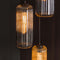 AnLi Style Hanglamp 5L getrapt cilinder rib smoke