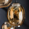 AnLi Style Hanglamp 5L getrapt mix - Amberkleurig glas