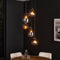 AnLi Style Hanglamp 5L getrapt mix glass shaded