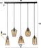 AnLi Style Hanglamp 5L stone glass mix