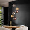 AnLi Style Hanglamp 6x bol getrapt metal print
