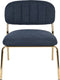 ANLI STYLE LOUNGE CHAIR JOLIEN GOLD/DARK BLUE