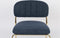 ANLI STYLE LOUNGE CHAIR JOLIEN GOLD/DARK BLUE