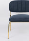 ANLI STYLE LOUNGE CHAIR JOLIEN GOLD/DARK BLUE