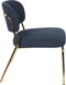 ANLI STYLE LOUNGE CHAIR JOLIEN GOLD/DARK BLUE