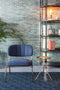 ANLI STYLE LOUNGE CHAIR JOLIEN GOLD/DARK BLUE