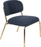 ANLI STYLE LOUNGE CHAIR JOLIEN GOLD/DARK BLUE