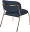 ANLI STYLE LOUNGE CHAIR JOLIEN GOLD/DARK BLUE