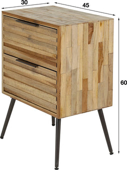 AnLi Style Nachtkastje 2L Teca strip