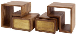 AnLi Style Nachtkastje Set/2 brass