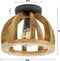 AnLi Style Plafondlamp gebogen houten spijl