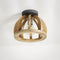 AnLi Style Plafondlamp gebogen houten spijl