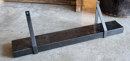Anli-Style Robuuste wandplank Zwart + metalen houders