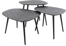 AnLi Style Salontafel set/3 vierhoekig metallic