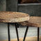 AnLi-Style Salontafel set van 2 ronde tafeltjes metallic antiek brons