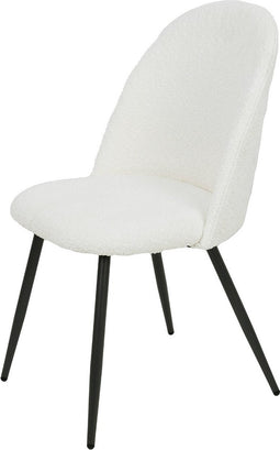 AnLi Style Stoel boucle ronde rug - wit