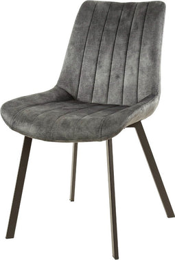 AnLi Style Stoel brede zit. Antraciet velours