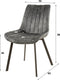AnLi Style Stoel brede zit. Antraciet velours