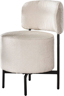 AnLi Style Stoel cocktail boucle draaibaar Wit