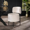 AnLi Style Stoel cocktail boucle draaibaar Wit