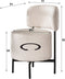 AnLi Style Stoel cocktail boucle draaibaar Wit