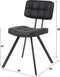 AnLi Style Stoel kruisstiksel open rug - PU zwart