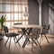 AnLi Style Stoel kruisstiksel open rug - PU zwart