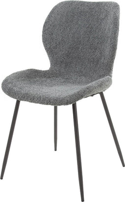 AnLi Style Stoel ronde buis boucle grijs