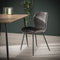 AnLi Style Stoel velvet ronde buis - antraciet velours