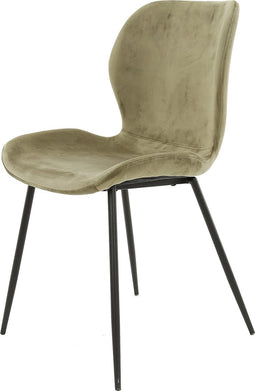 AnLi Style Stoel velvet ronde buis - champagne velours