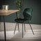 AnLi Style Stoel velvet ronde buis - groen velours
