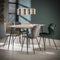 AnLi Style Stoel velvet ronde buis - groen velours