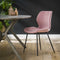 AnLi Style Stoel velvet ronde buis - roze velours