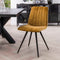 AnLi Style Stoel velvet straight stitch - goudkleurig velours
