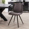AnLi Style Stoel velvet straight stitch - grijs velours