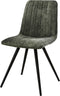 AnLi Style Stoel velvet straight stitch - mosgroen velours