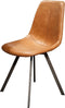 AnLi Style Stoel zig-zag plat frame - Saddle PU cowhide bruin