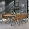 AnLi Style Stoel zig-zag plat frame - Saddle PU cowhide bruin