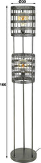 AnLi Style Vloerlamp 2L metal blinds