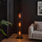 AnLi Style Vloerlamp 3L tower smoke glas-geperforeerd staal - Artic zwart