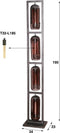AnLi Style Vloerlamp 4L tower smoke glas-geperforeerd staal