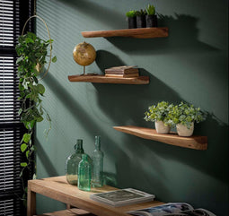 AnLi-Style Wandplank Sjimmie Set Van 3 acaciahout