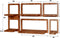 AnLi Style Wandschap set/5 curvy